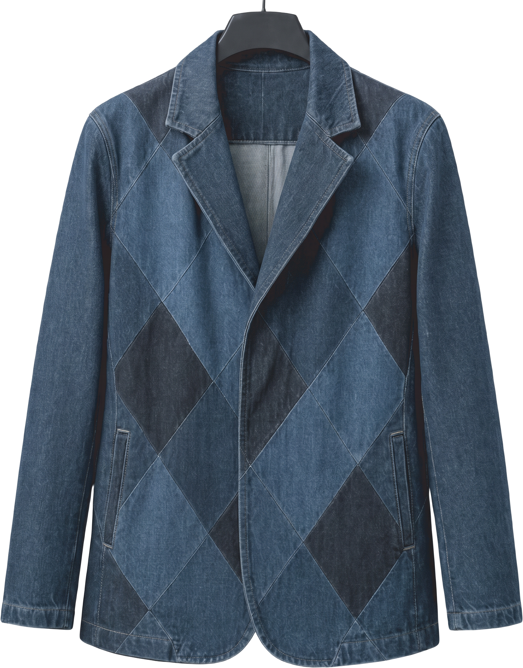 Denim harlequin jacket